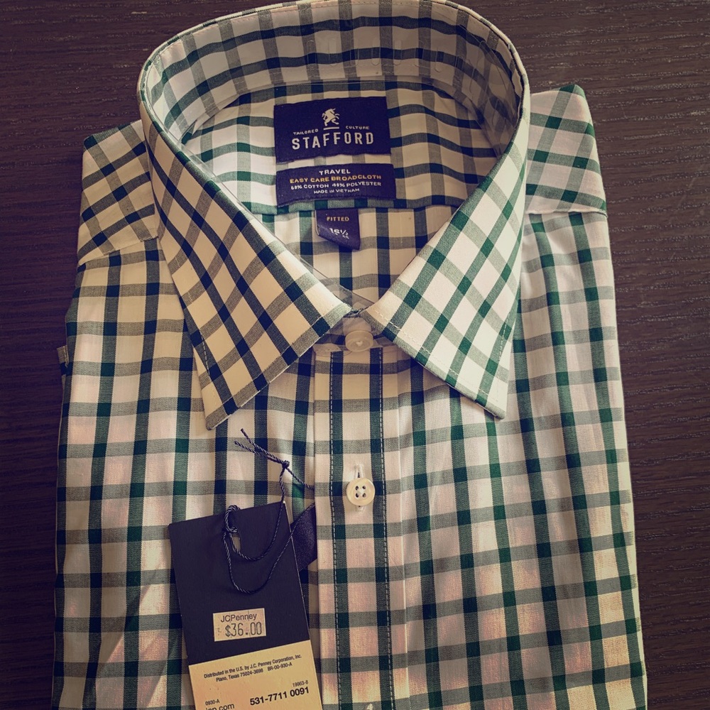 JCPenney men’s checkered dress shirt